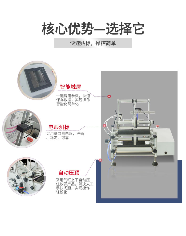 半自動圓瓶貼標機